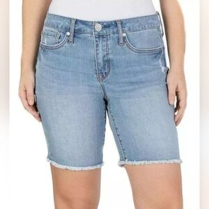 Women's Seven7 Sunset Mid Rise Bermuda Shorts Soft Stretch Size 24W